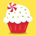 Bake sale christmas girl cupcake sprinkles 12 Royalty Free Stock Photo