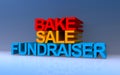 Bake sale fundraiser on blue