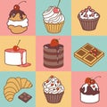 Bake and sweets color pattern