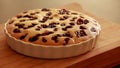 bake tea cake - effortless pear cranberry delight closeup on wooden board