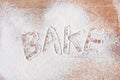 Bake text Royalty Free Stock Photo