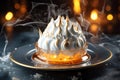 Baked Alaska tasty dessert background