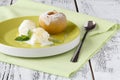 Baked apple with icecream Royalty Free Stock Photo