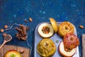 Baked apples as a healthy vegan sugar-free dessert Royalty Free Stock Photo