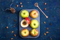 Baked apples as a healthy vegan sugar-free dessert Royalty Free Stock Photo