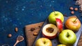Baked apples as a healthy vegan sugar-free dessert Royalty Free Stock Photo