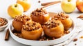 Baked Apples with Caramelized Peanut Butter and Nuts, square Generative AI