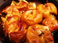 Baked apples in the oven tray