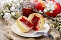 Baked apples stuffed with jam Royalty Free Stock Photo