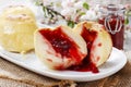 Baked apples stuffed with jam Royalty Free Stock Photo
