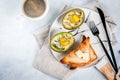 Baked avocado with egg