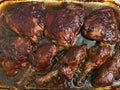 Baked Barbecue Chicken Ready for Serving