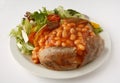 Baked Bean Jacket Potato with side salad