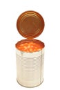 Baked beans in a can Royalty Free Stock Photo