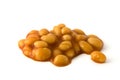 Baked beans isolated over white Royalty Free Stock Photo