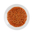 Baked beans isolated over white Royalty Free Stock Photo