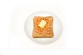 Baked beans on toast Royalty Free Stock Photo