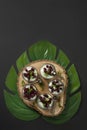 Baked beet mezes with dried cucumbe Royalty Free Stock Photo