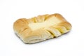 Baked Bread with slice cheese Royalty Free Stock Photo
