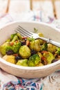 Baked Brussel sprouts Royalty Free Stock Photo