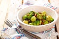 Baked Brussel sprouts. Royalty Free Stock Photo