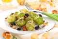 Baked Brussel sprouts. Royalty Free Stock Photo