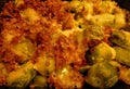 Baked Brussel Sprouts with Cheese Royalty Free Stock Photo