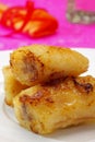 Baked caramelized bananas Royalty Free Stock Photo