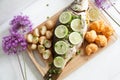 Baked carp with potato and cauliflower Royalty Free Stock Photo