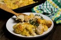 Baked cauliflower with meatballs