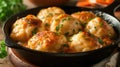 Baked Cheesy Dumplings in Skillet