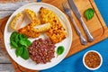 Baked Chicken breast with red rice Royalty Free Stock Photo