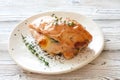 Baked chicken breast and thyme