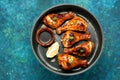 Baked chicken drumsticks with soy sauce Royalty Free Stock Photo