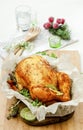Baked chicken with herbs Royalty Free Stock Photo