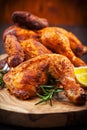 Baked chicken with herbs Royalty Free Stock Photo