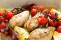 Baked chicken lemon and tomatoes