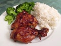 Baked Chicken Teriyaki Japanese Food Royalty Free Stock Photo