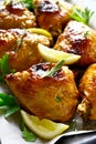 Baked chicken thighs Royalty Free Stock Photo