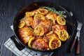 Baked Chicken Thighs in a dutch oven Royalty Free Stock Photo