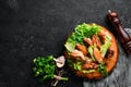 Baked chicken wings. Barbecue. Top view. Royalty Free Stock Photo