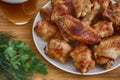 Baked chicken wings with beer Royalty Free Stock Photo