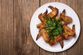 Baked chicken wings in the oven Royalty Free Stock Photo