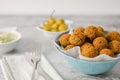 Baked chickpea falafel balls