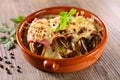 Baked chicory with ham