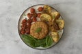 Baked cod fishcake. Royalty Free Stock Photo