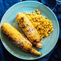 Baked corn with herbs and smoked paprika Royalty Free Stock Photo