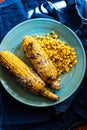 Baked corn with herbs and smoked paprika Royalty Free Stock Photo