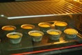 Baked cupcake inside electric oven for party time.