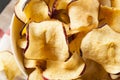 Baked Dehydrated Apples Chips Royalty Free Stock Photo